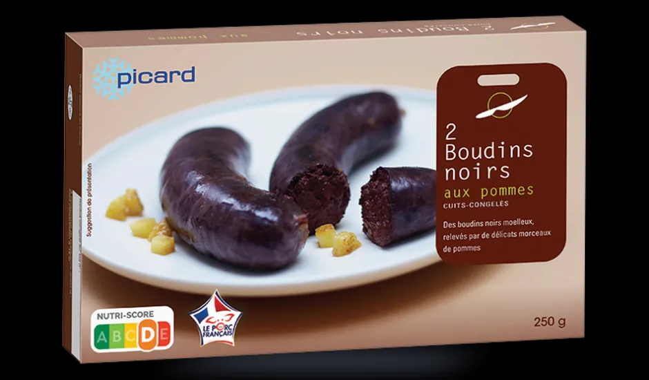 2 boudins noirs aux pommes, cuits*Picard Outlet