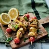 4 brochettes de poulet mariné au citron et au basilic*Picard