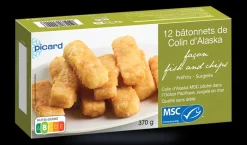 12 bâtonnets de colin d'Alaska chips MSC*Picard Clearance