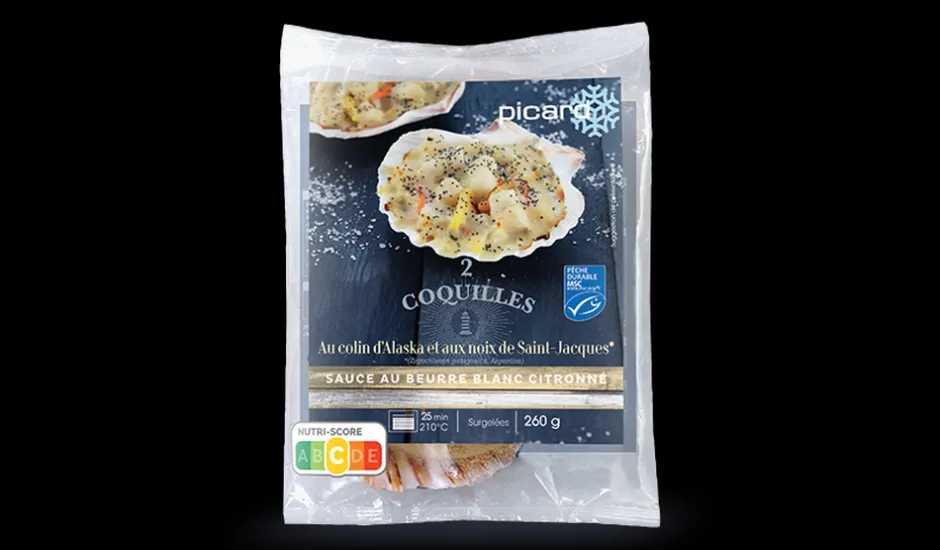 2 coquilles colin d'Alaska, noix de St-Jacques MSC*Picard Discount