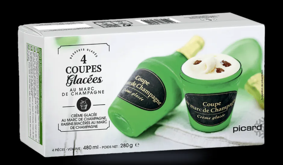 4 coupes au marc de Champagne*Picard Discount