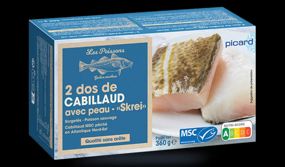 2 dos de cabillaud avec peau "Skrei" MSC, Norvège*Picard Sale