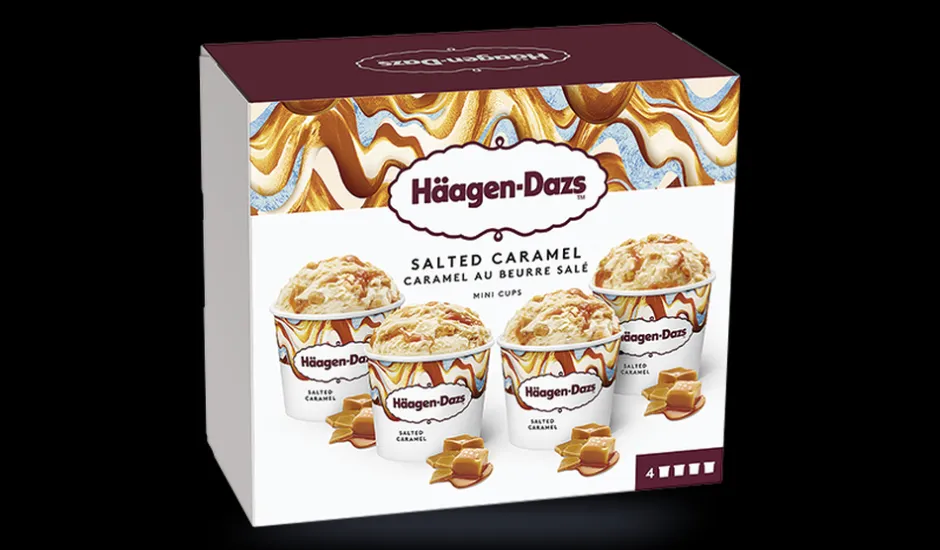 4 mini-pots Salted caramel H Dazs*Picard New