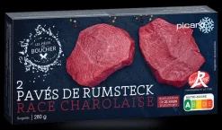 2 pavés de rumsteck Label Rouge*Picard New