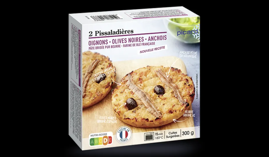 2 pissaladières oignons, olives noires, anchois*Picard Outlet
