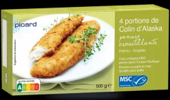 4 portions panées de filet de colin d'Alaska MSC*Picard Clearance