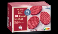 10 steaks hachés, 5% M.G maximum*Picard Clearance