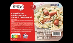 Coquillettes, mini-knacks et sauce à l'emmental*Picard Discount