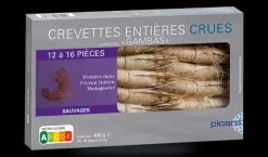 Crevette tropicale crue "Gambas" 12-16 p. sauvage*Picard Hot