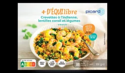 Crevettes à l'indienne, lentilles corail, légumes*Picard Sale