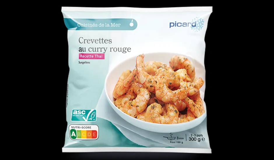 Crevettes au curry rouge, recette thaï*Picard New