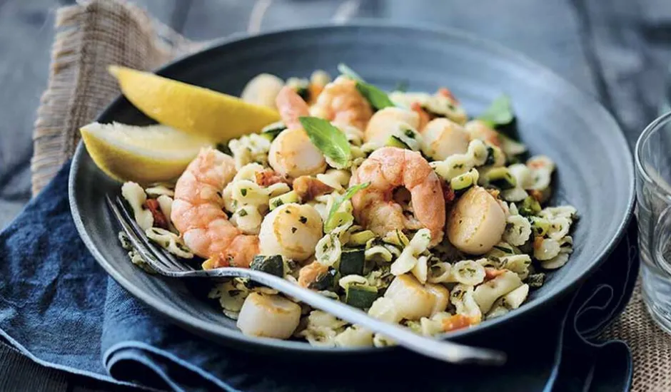 Crevettes,Saint-Jacques, petites pâtes aux légumes*Picard Discount