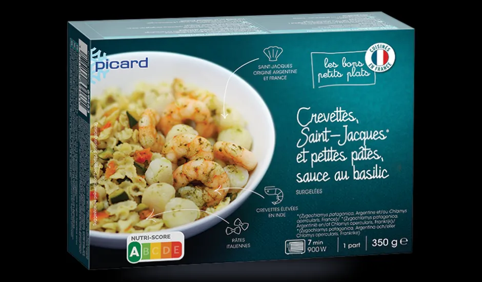 Crevettes,Saint-Jacques, petites pâtes aux légumes*Picard Discount
