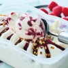 Crème glacée nougat sauce aux fruits rouges*Picard
