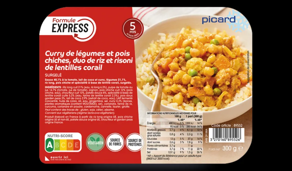 Curry de légumes et pois chiches, duo de riz*Picard