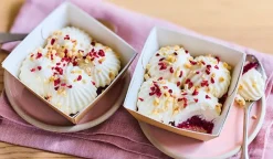 Dessert vanille-fruits rouges,biscuit moelleux*Picard Discount