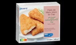 Filets de merlu blanc du Cap MSC, panure bio*Picard Hot