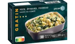 Gratin de pâte, épinard, poireau et sauce au comté*Picard Hot