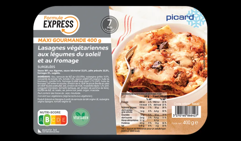 Lasagnes végétariennes légumes soleil et fromage*Picard Best