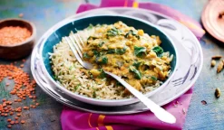 Palak Dal, lentilles épinards riz*Picard