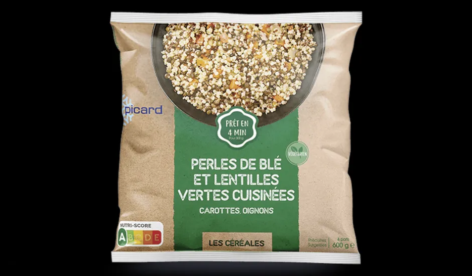 Perles de blé et lentilles vertes cuisinées*Picard