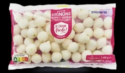 Petits oignons blancs entiers, épluchés*Picard