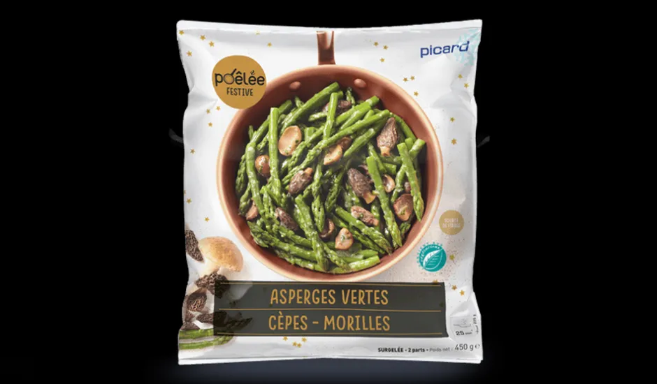 Poêlée pointes asperges vertes, cèpes et morilles*Picard Online