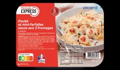 Poulet et mini-farfalles sauce aux 3 fromages*Picard
