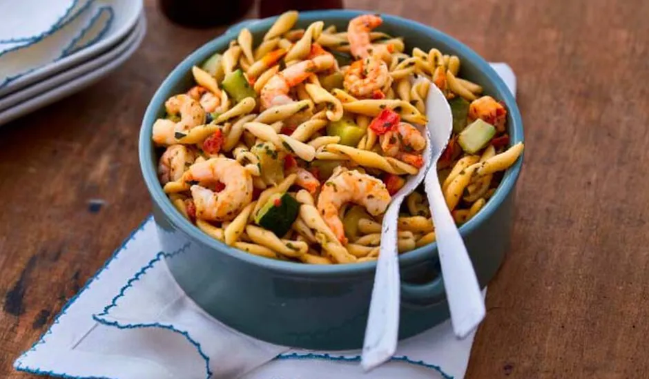 Pâtes, crevettes, courgettes grillées, sauce au basilic*Picard Outlet