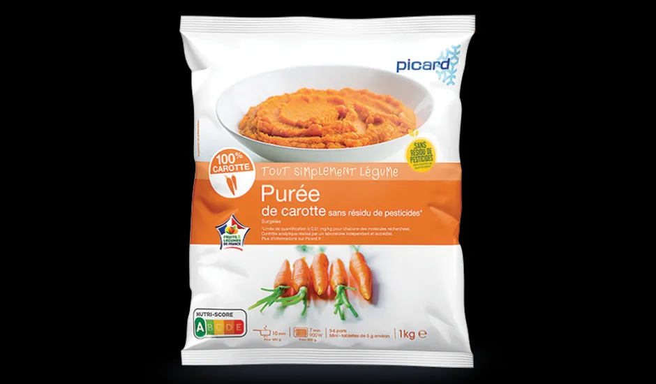 Purée de carotte sans résidu de pesticides*Picard New