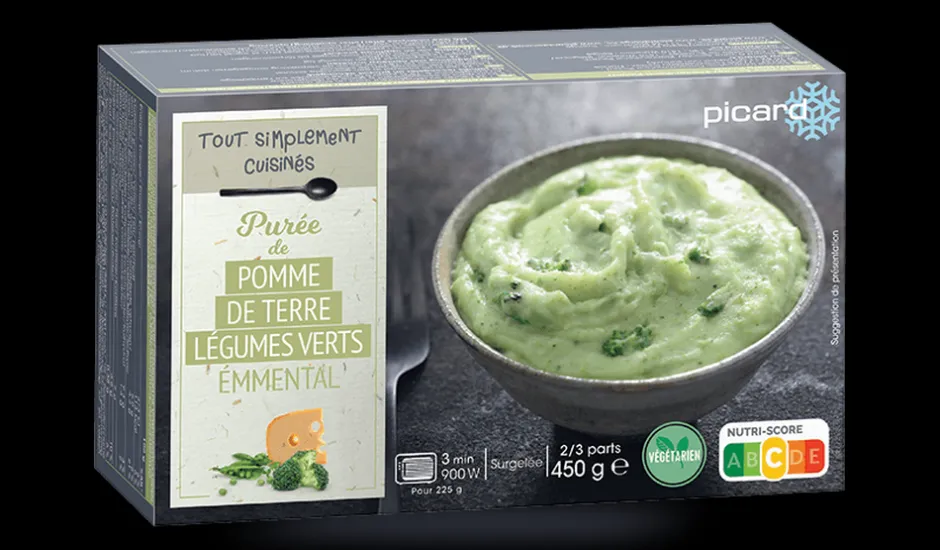 Purée de pomme de terre, légumes verts, emmental*Picard Online