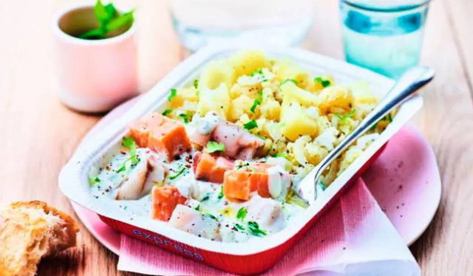 Saumon et colin d’Alaska à l’oseille, pommes de terre à l’étouffée*Picard Outlet
